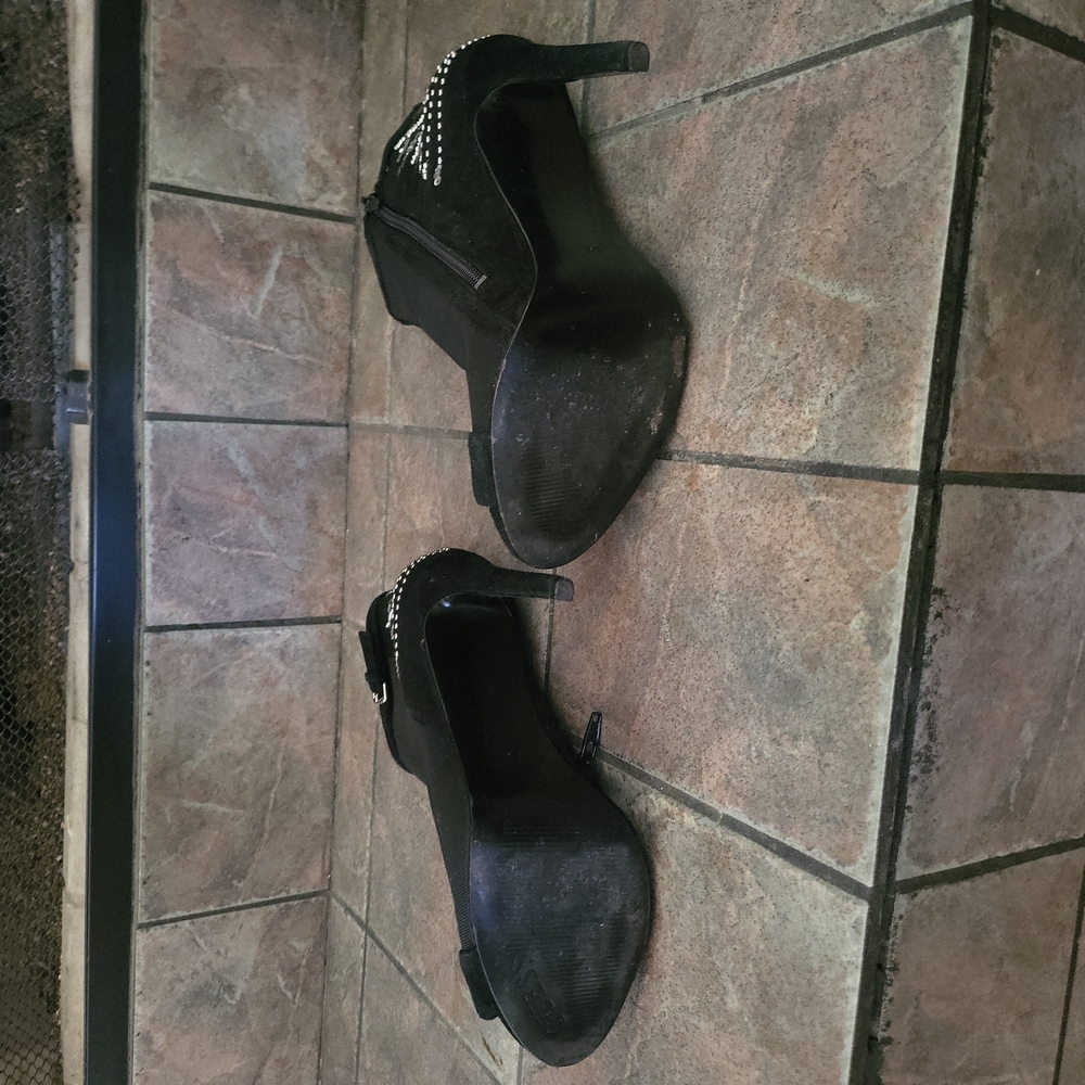 Short Mesh Boot With Studs And Sequins - image 3